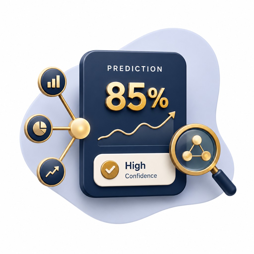 Machine learning prediction platform — prediction confidence dashboard preview